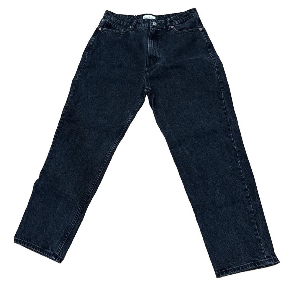ZARA black wash mom jeans